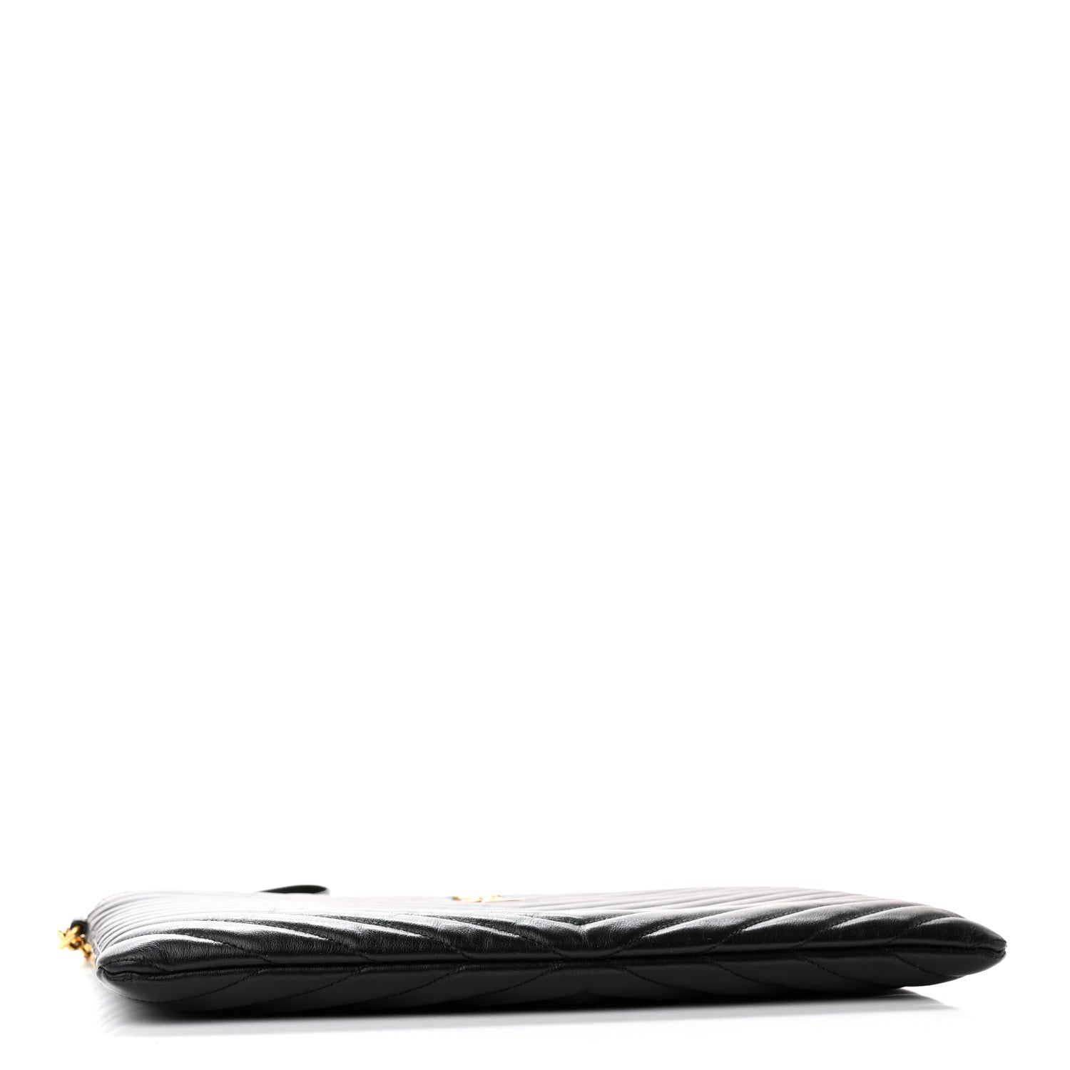 Saint Laurent Calfskin Matelasse Monogram Cassandre Tablet Pouch Black 4 of 11
