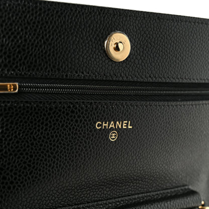 Chanel Caviar Quilted Wallet on Chain WOC Black 11 of 21