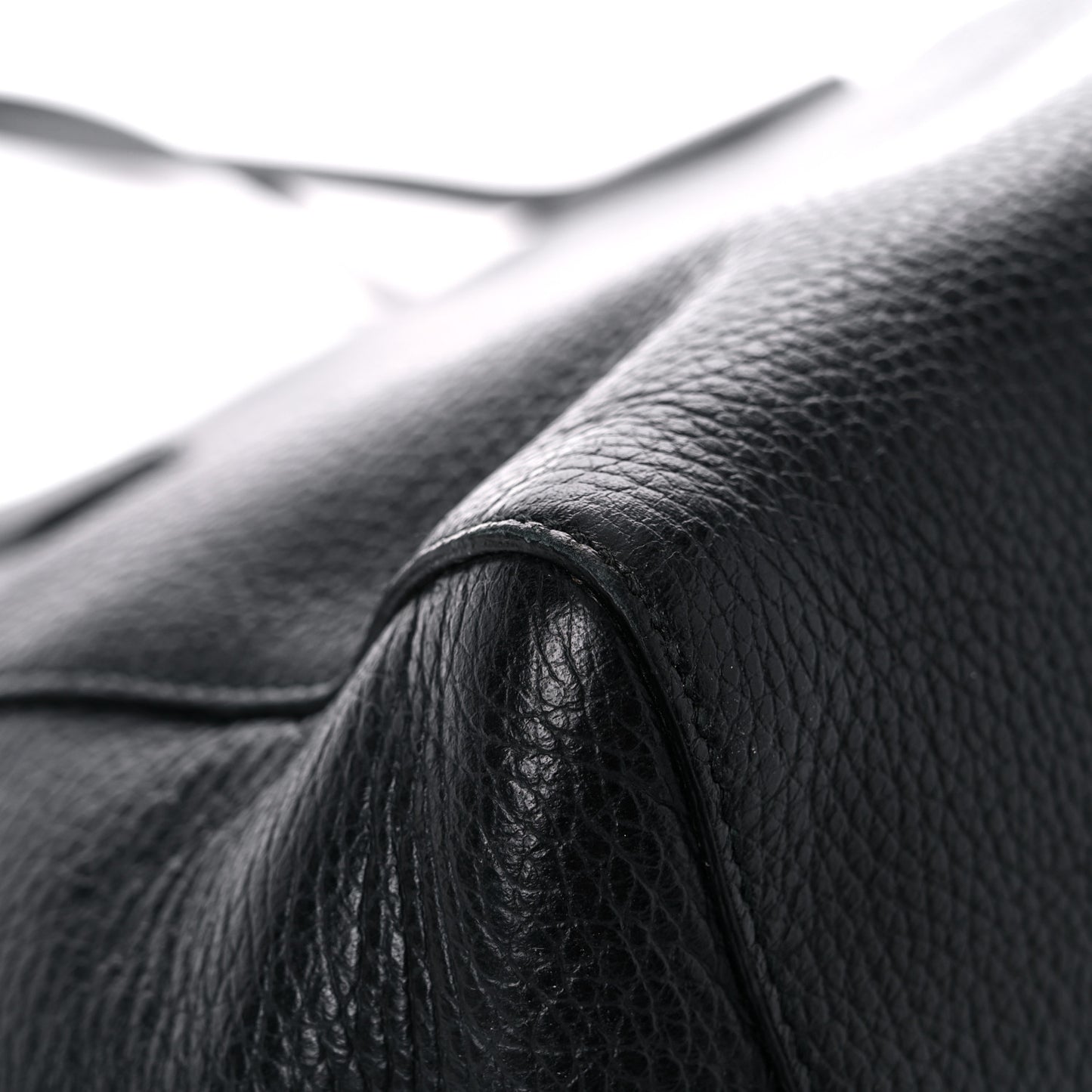 Pebbled Calfskin Small Swing Tote Black