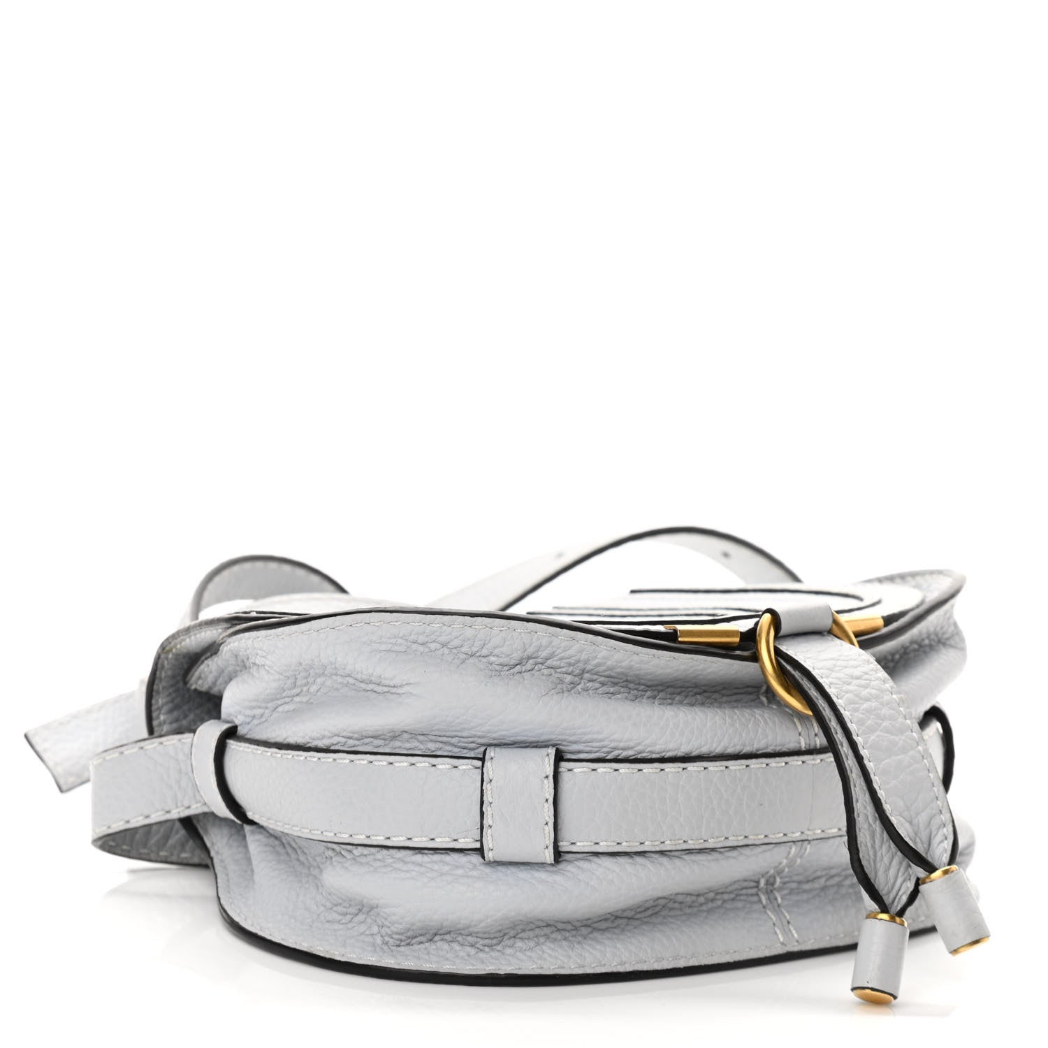 Chloe Calfskin Marcie Round Crossbody Bag Light Cloud 4 of 11