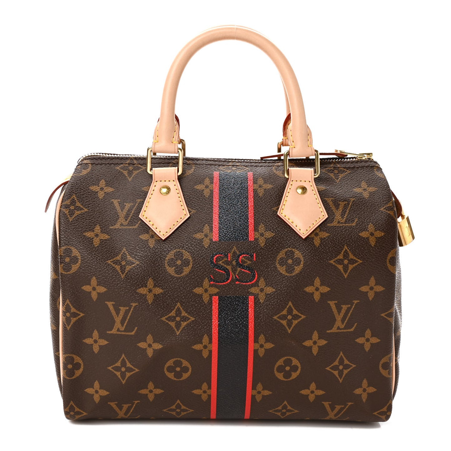 Monogram My LV Heritage Speedy 25 Black Red