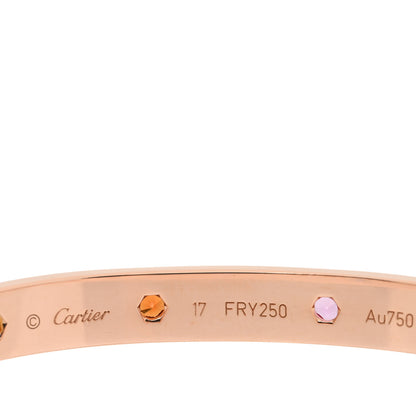 Cartier 18K Pink Gold Sapphire Garnet Amethyst LOVE Bracelet 17 3 of 4