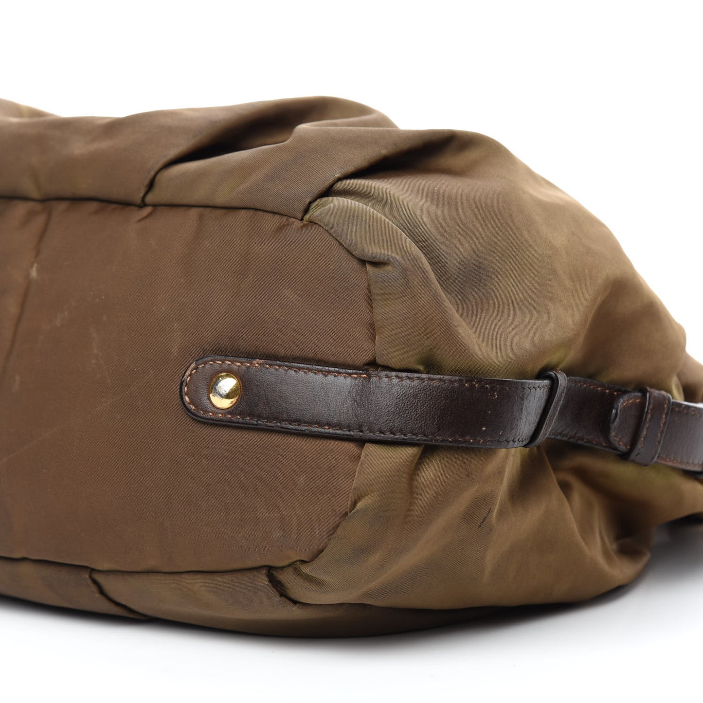 Tessuto Nylon Jacquard Logo Tote Brown
