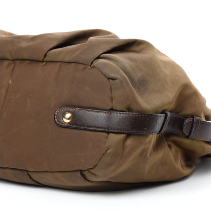 Prada Tessuto Nylon Jacquard Logo Tote Brown 7 of 18