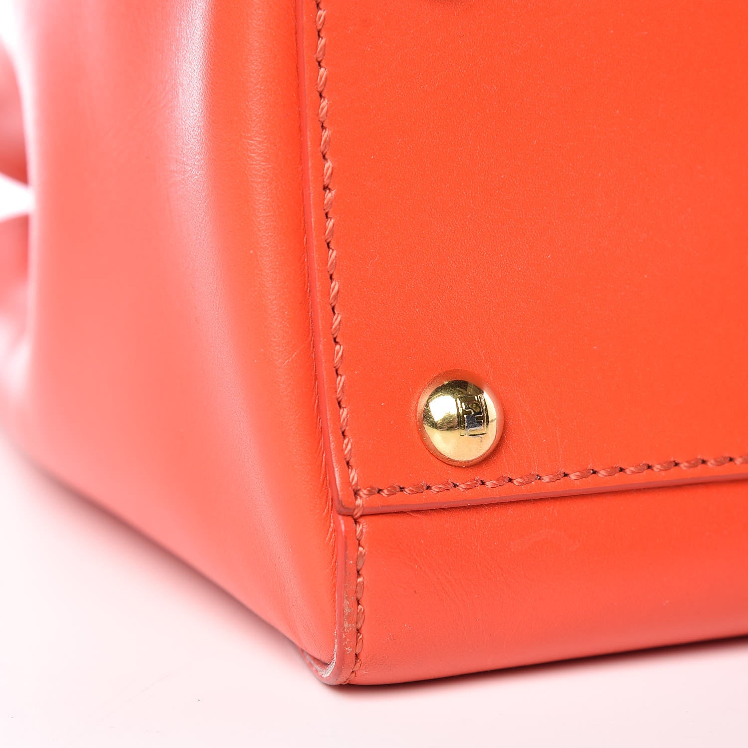 Fendi Vitello Morgan Shiny Nappa Medium Peekaboo Iconic Satchel Papavero 12 of 16