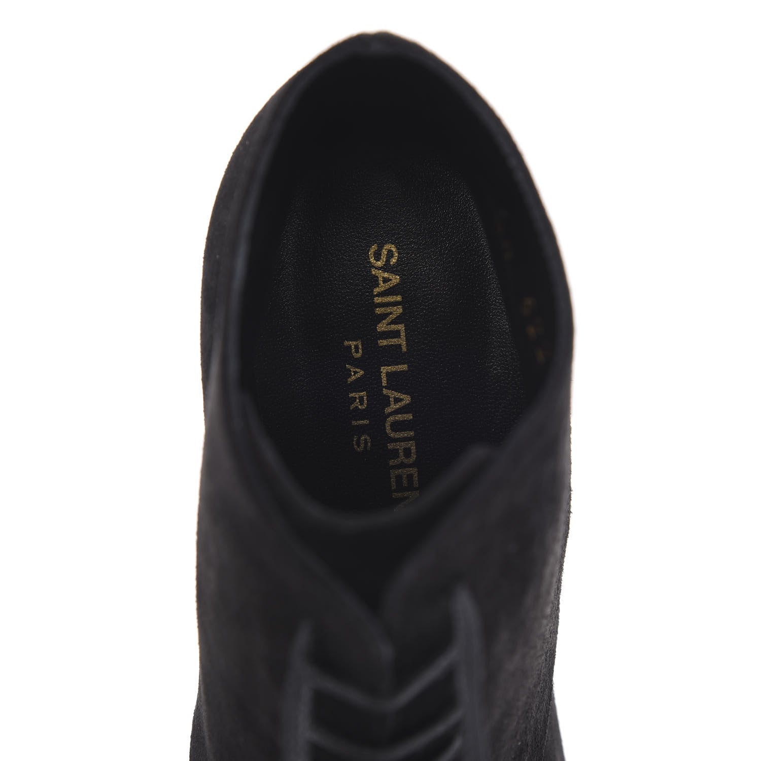 Saint Laurent Suede Kiki Lace-Up Ankle Boot 36 Black 8 of 10