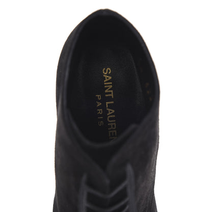 Saint Laurent Suede Kiki Lace-Up Ankle Boot 36 Black 8 of 10