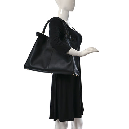 Fendi Vitello Seta Shearling FF 1974 Large Peekaboo X-Lite Black 2 of 9