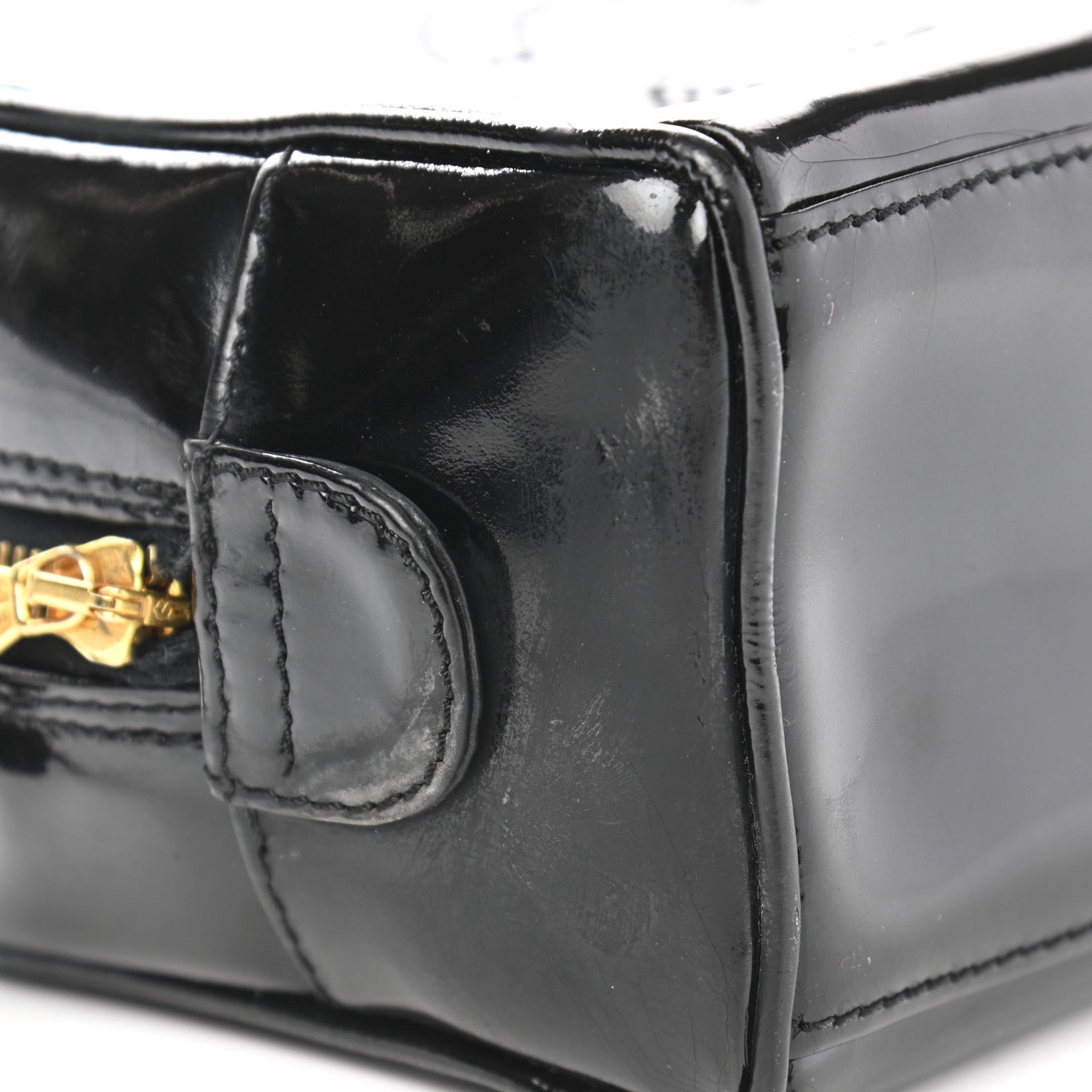 Chanel Patent Timeless CC Cosmetic Pouch Black 10 of 12