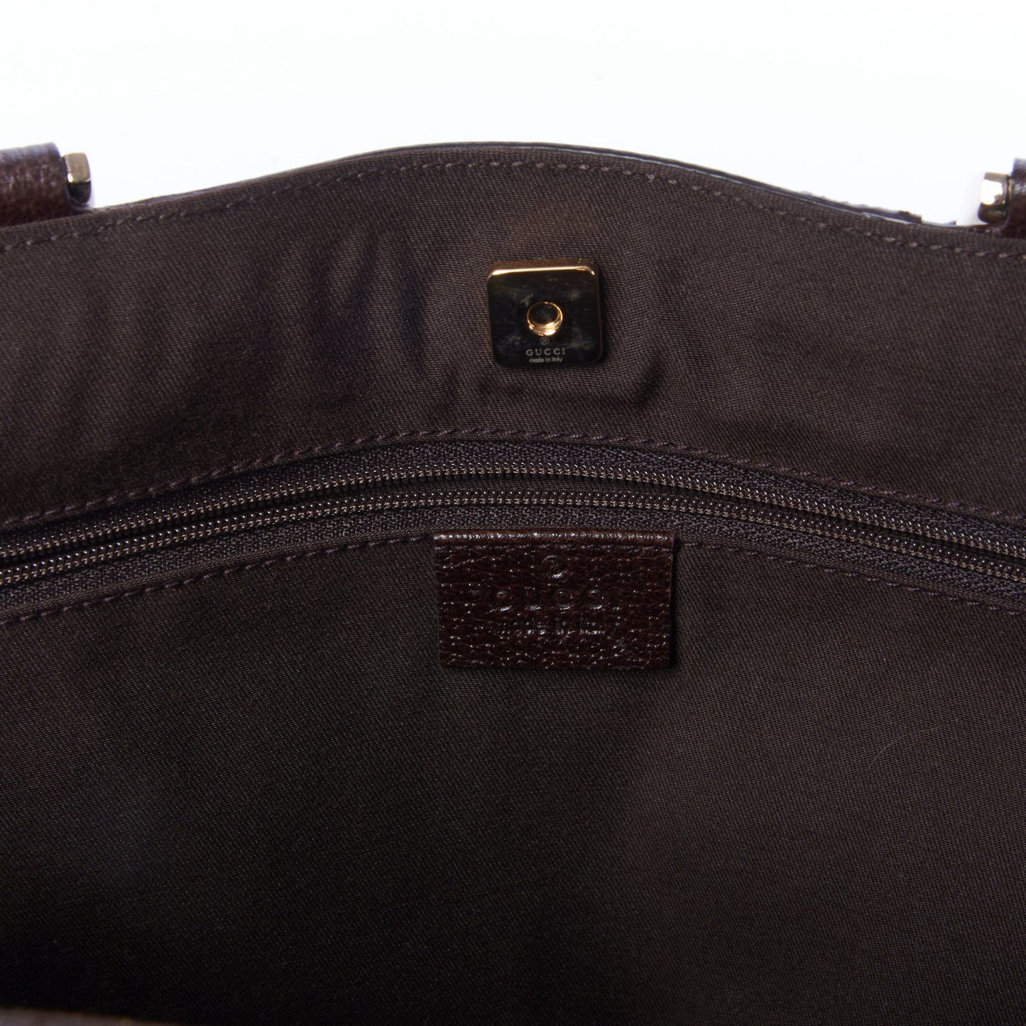 Monogram Abbey D Ring Tote Dark Brown