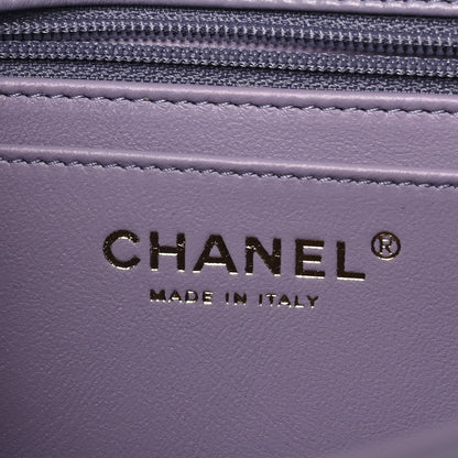 Chanel Lambskin Quilted Mini Top Handle Rectangular Flap Light Purple 6 of 11