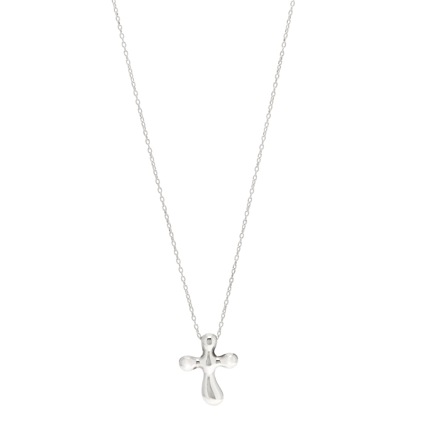 Sterling Silver 14mm Elsa Peretti Cross Pendant Necklace