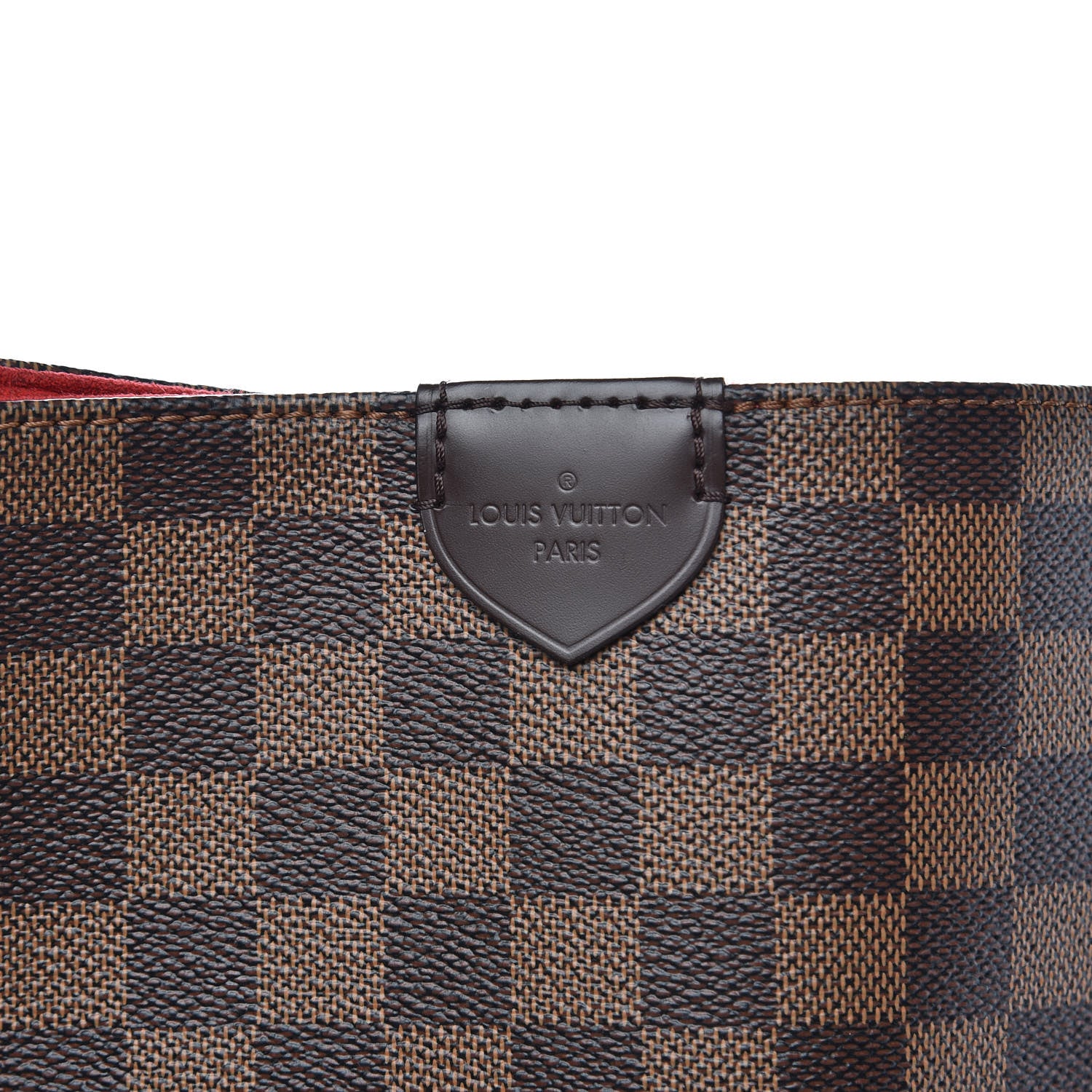 Louis Vuitton Damier Ebene Caissa Hobo Cherry 8 of 10