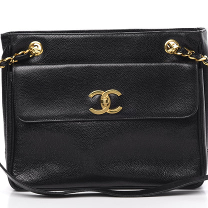 Chanel Caviar CC Shoulder Bag Black 9 of 14