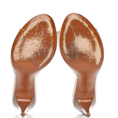 Louis Vuitton Mini Lin Bow Mules 40 Dune 7 of 12
