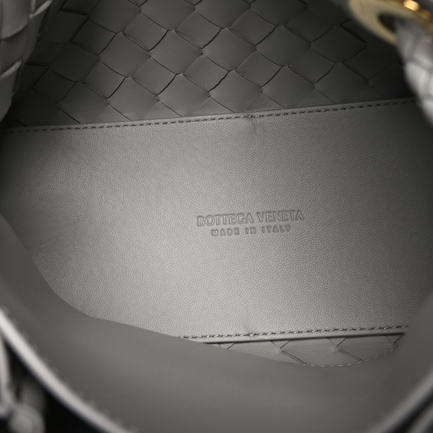 Bottega Veneta Nappa Intrecciato Small Andiamo Shoulder Bag Sterling 5 of 9