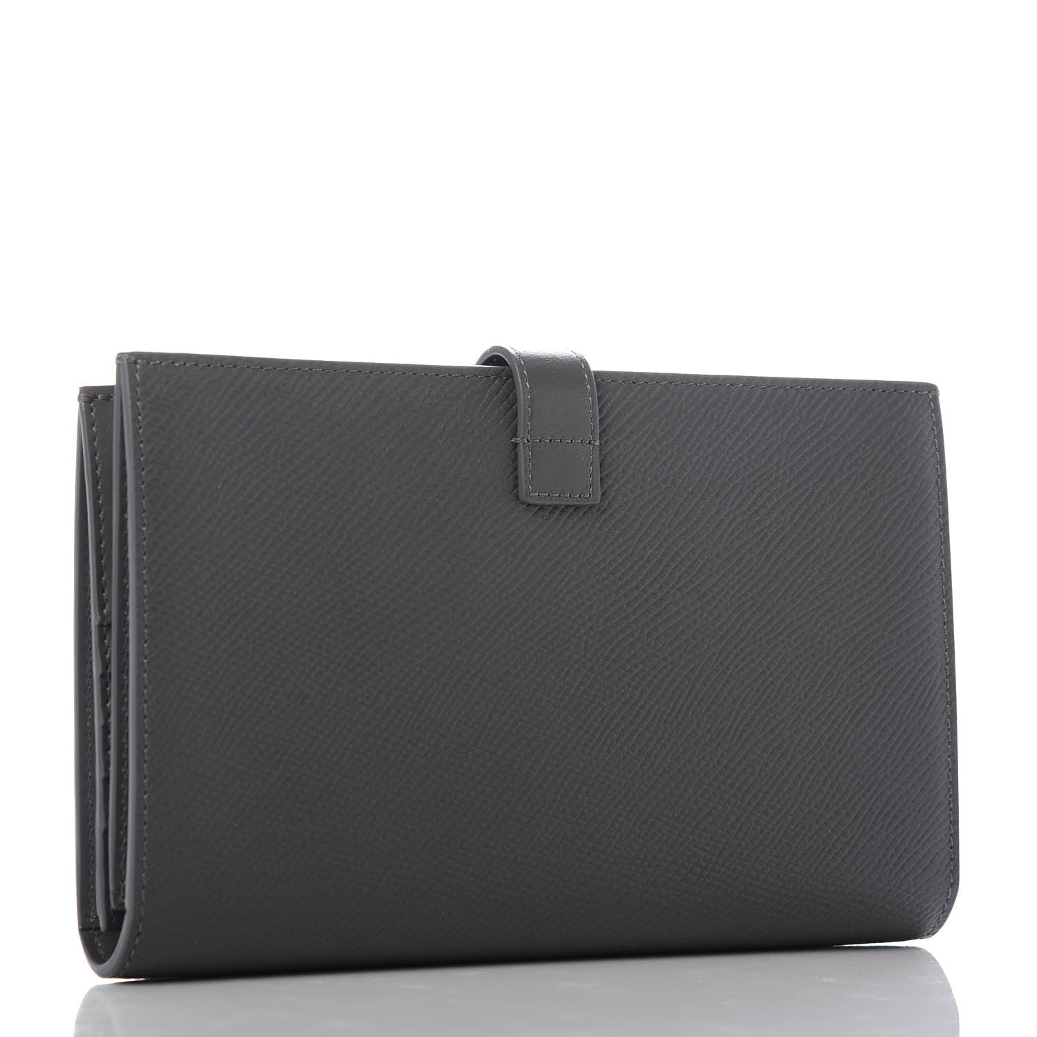 Celine Grained Calfskin Large Multifunction Strap Wallet Grey 3 of 10