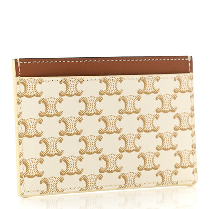 Celine Triomphe Canvas Card Holder White 3 of 7