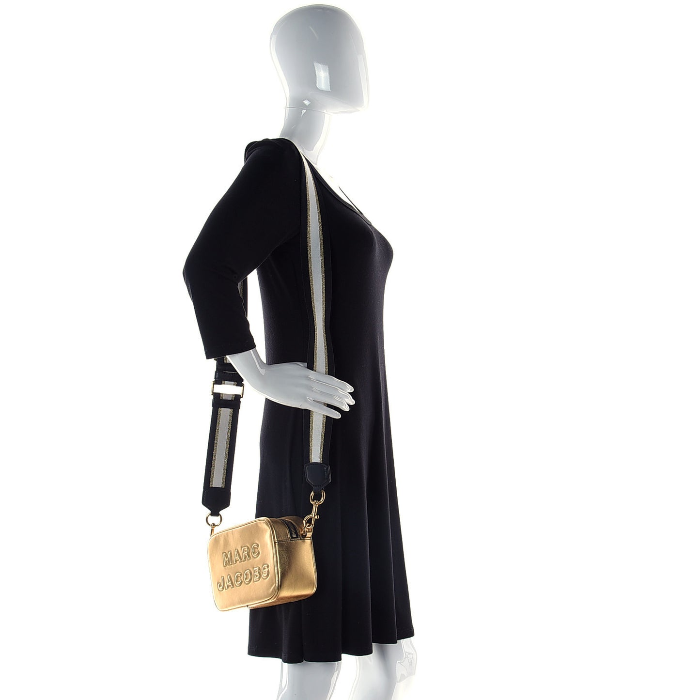 Metallic Calfskin The Flash Crossbody Gold