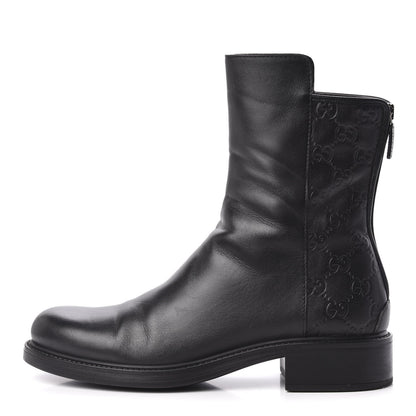 Gucci Soft Guccissima Zip Boots 38.5 Black 1 of 9