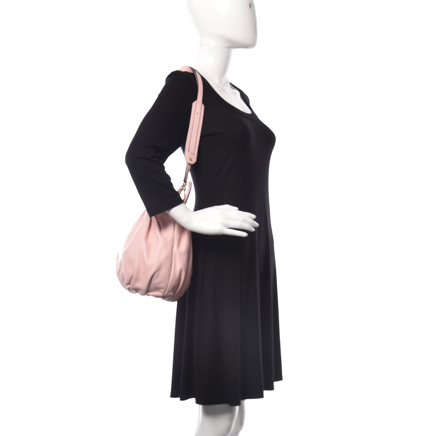 Loewe Gathered Lambskin Small Bounce Bag Pink 2 of 8