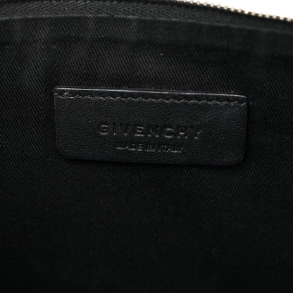 Givenchy Cotton Canvas Large Doberman Print Zip Pouch Black 6 of 10