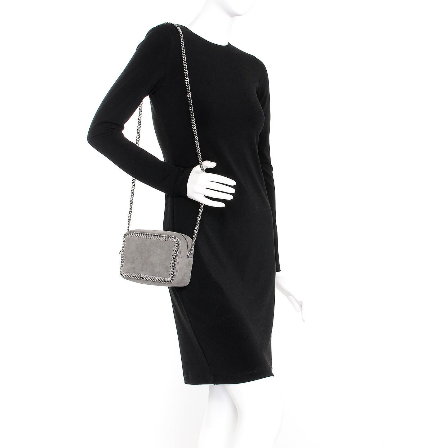 Shaggy Deer Falabella Crossbody Camera Bag Light Grey