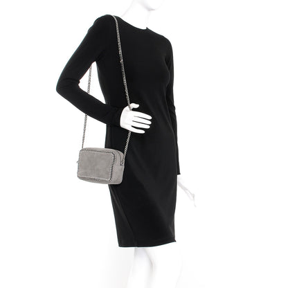 Stella McCartney Shaggy Deer Falabella Crossbody Camera Bag Light Grey 2 of 9