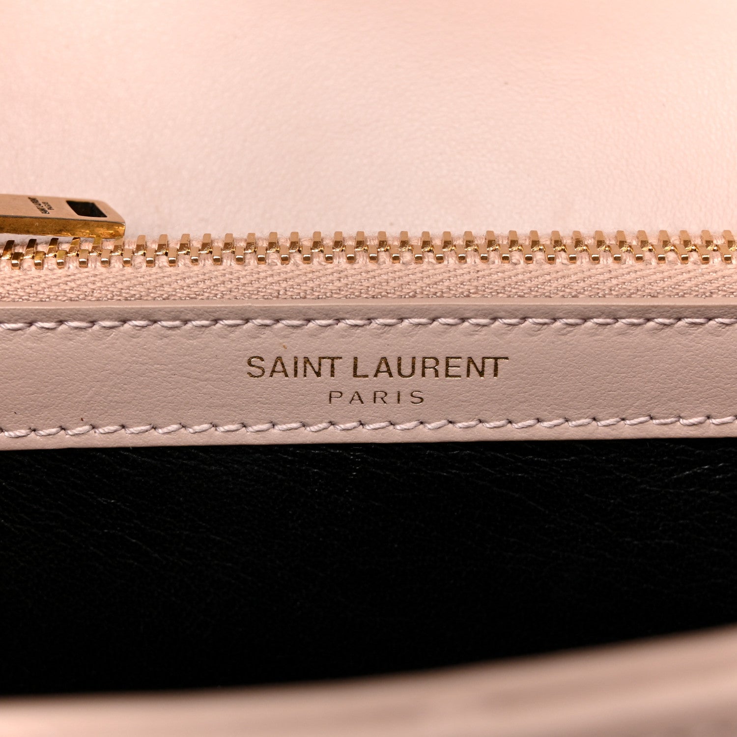 Saint Laurent Calfskin Suede Matelasse Chevron Medium Monogram College Bag Rose Poudre 6 of 16