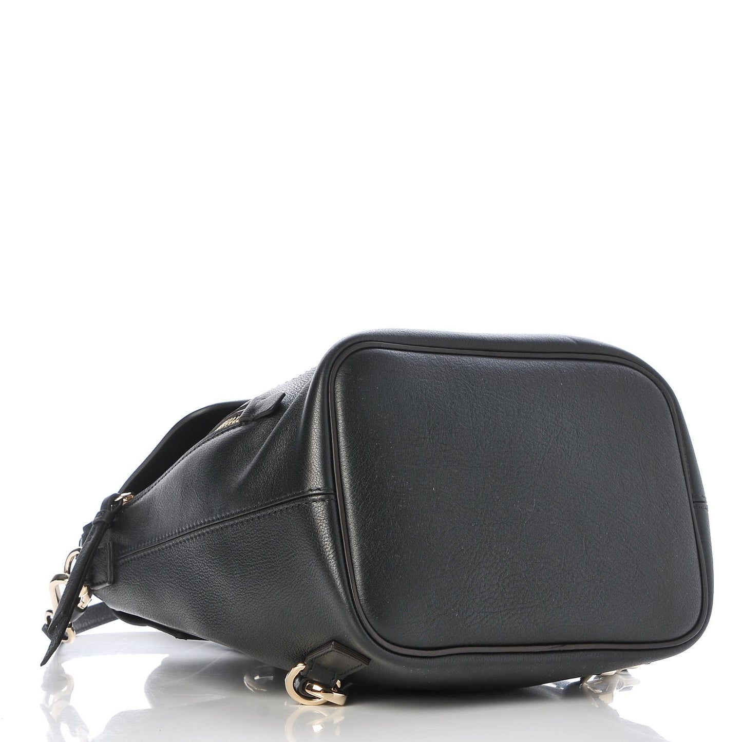 Suede Calfskin Small Faye Backpack Black