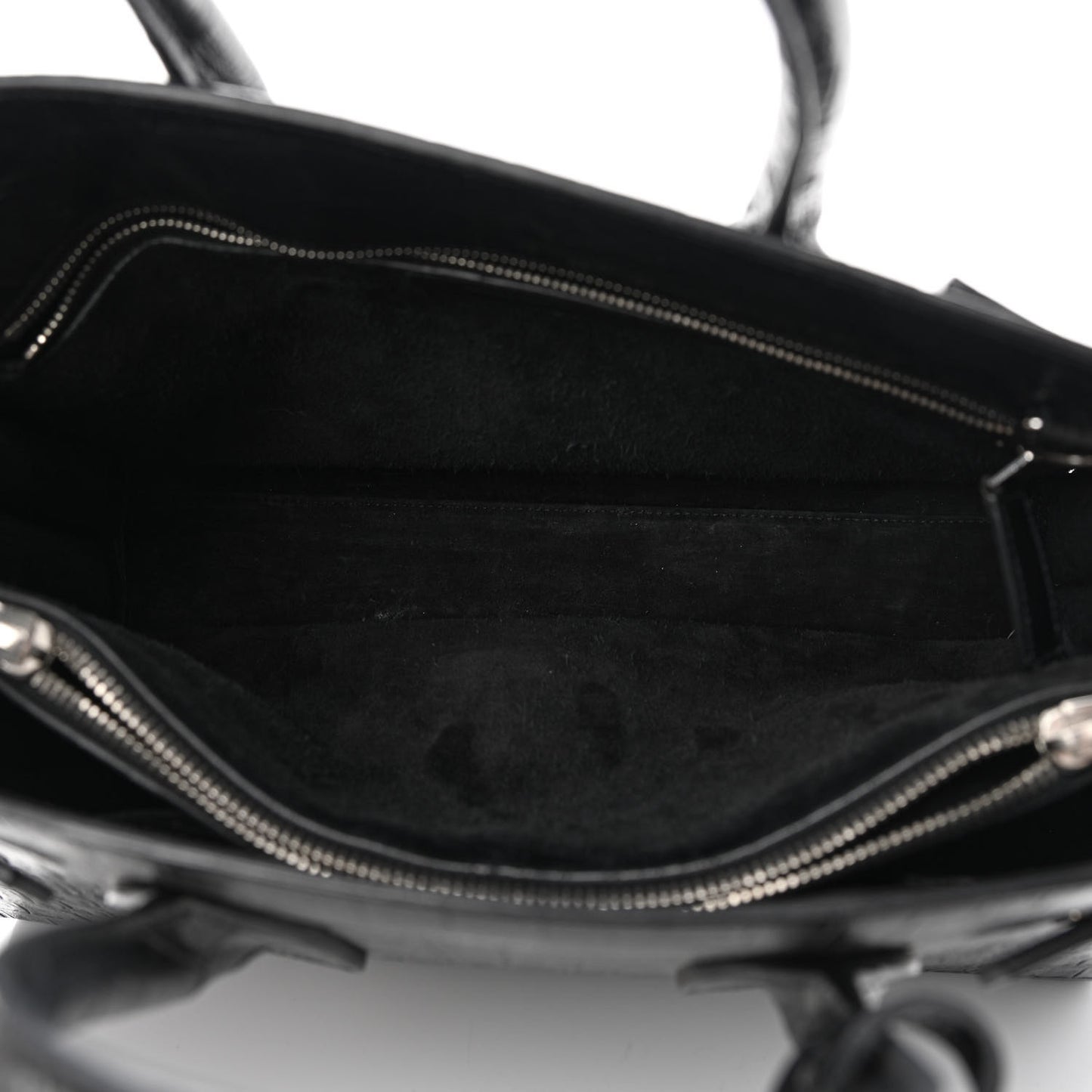 Calfskin Crocodile Embossed Small Sac de Jour Black