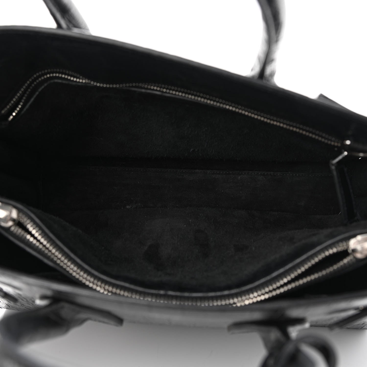 Saint Laurent Calfskin Crocodile Embossed Small Sac de Jour Black 4 of 13