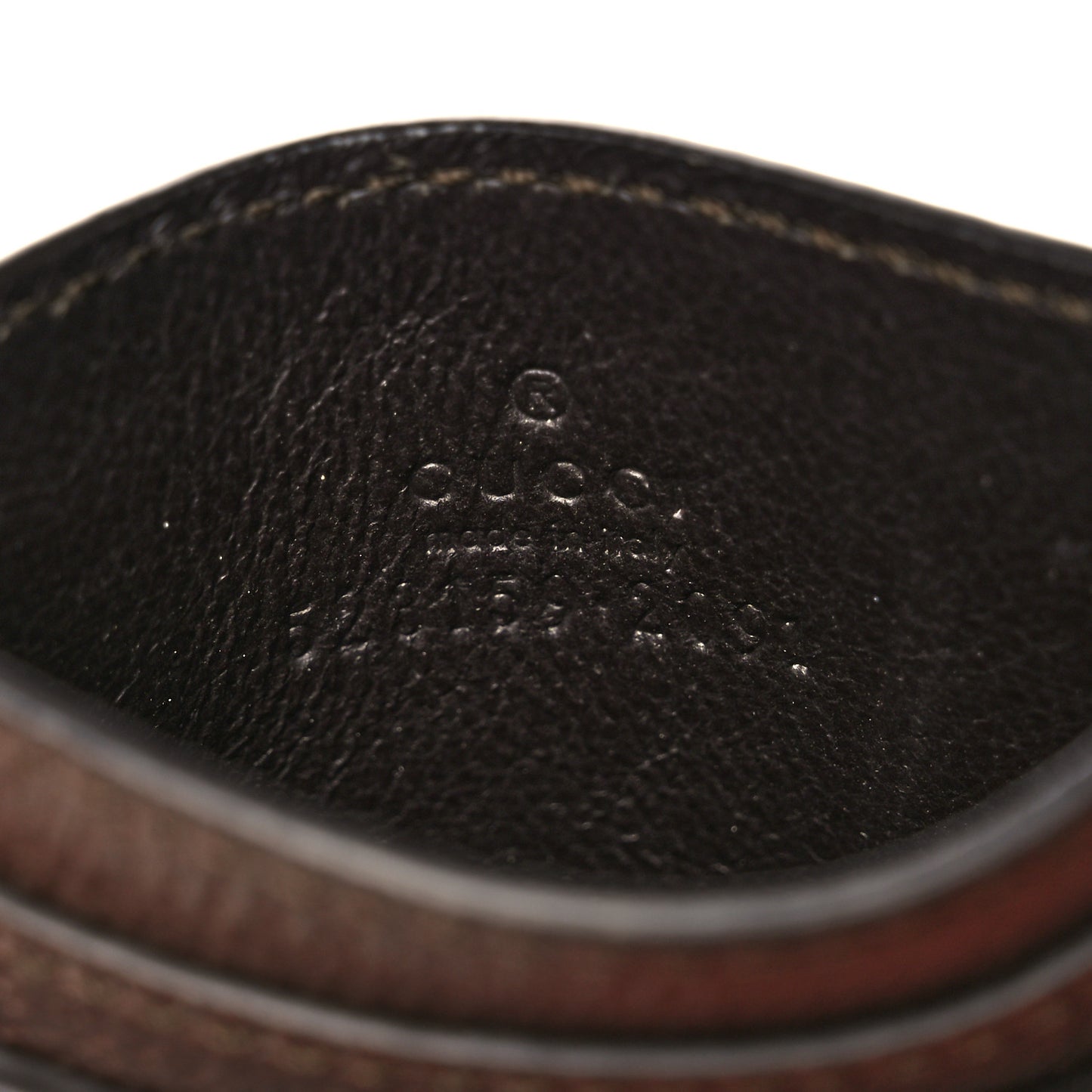GG Supreme Monogram Ophidia Card Holder Brown