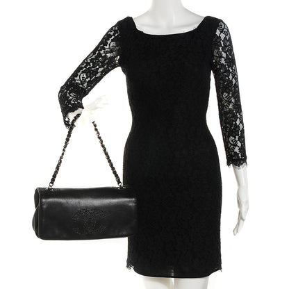 Chanel Lambskin Studded CC East West Flap Black 2 of 7