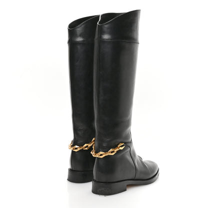Jimmy Choo Calfskin Nell Tall Boots 36.5 Black 5 of 8