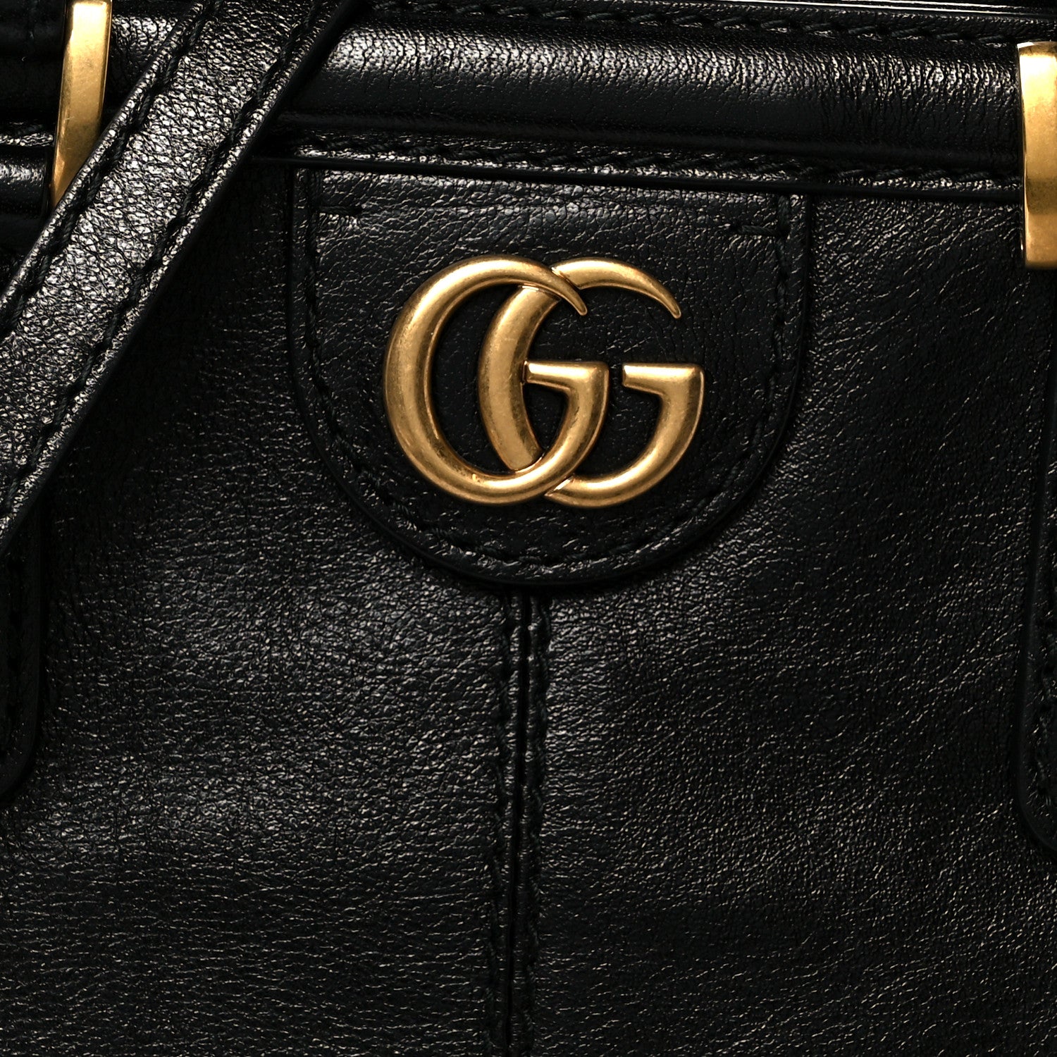 Gucci Calfskin Medium Re(Belle) Top Handle Bag Black 9 of 11