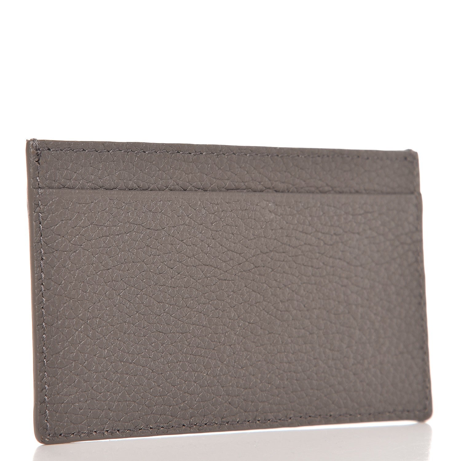 Saint Laurent Grained Calfskin Card Case Wallet Insert Fog 3 of 6