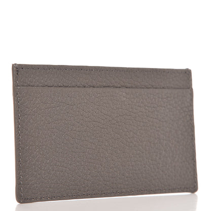 Saint Laurent Grained Calfskin Card Case Wallet Insert Fog 3 of 6
