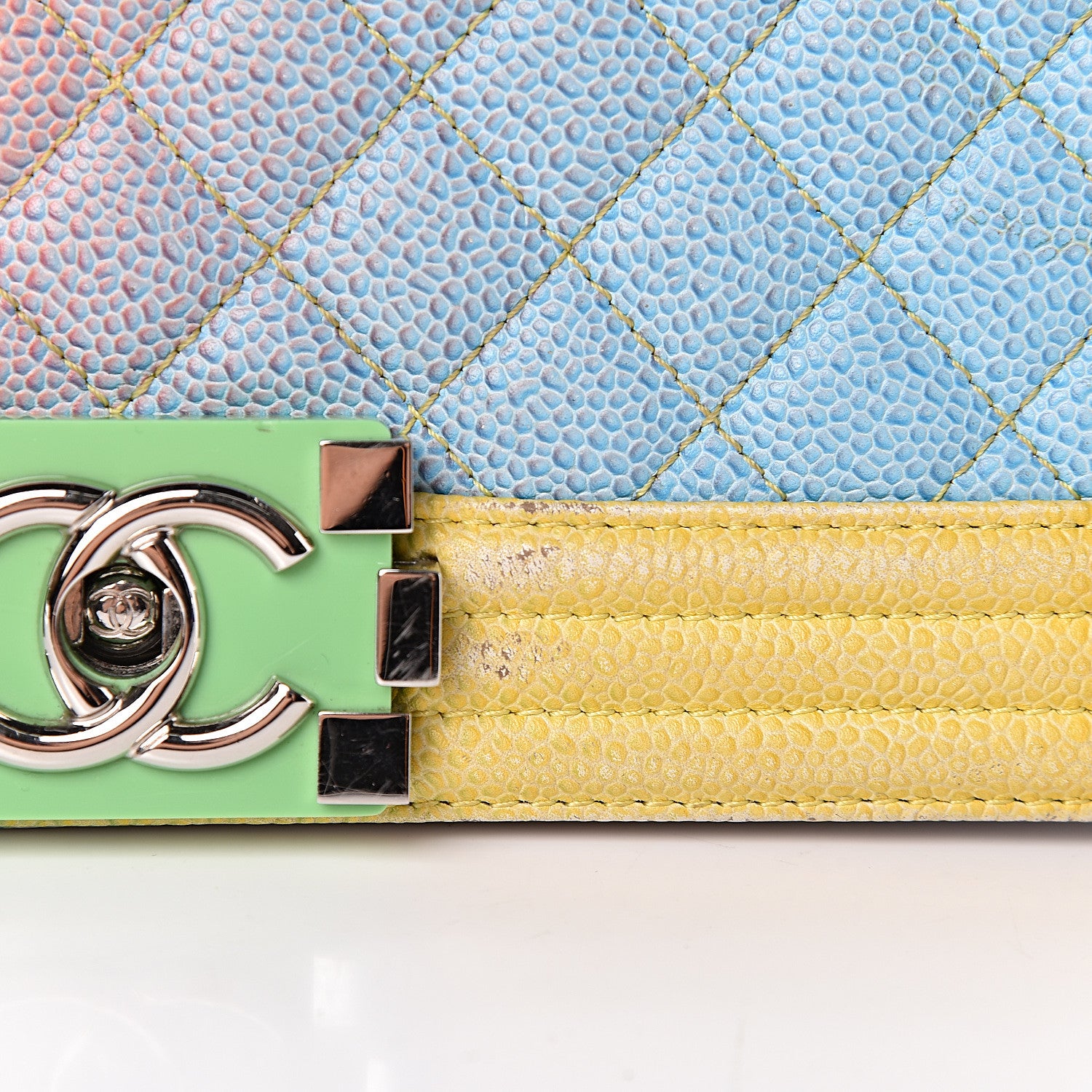 Chanel Caviar Quilted Medium Cuba Rainbow Boy Flap Multicolor 9 of 16
