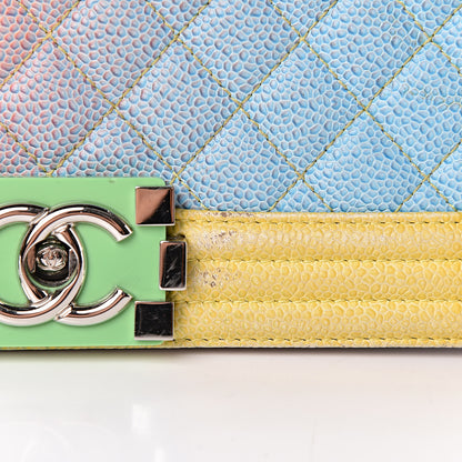 Chanel Caviar Quilted Medium Cuba Rainbow Boy Flap Multicolor 9 of 16