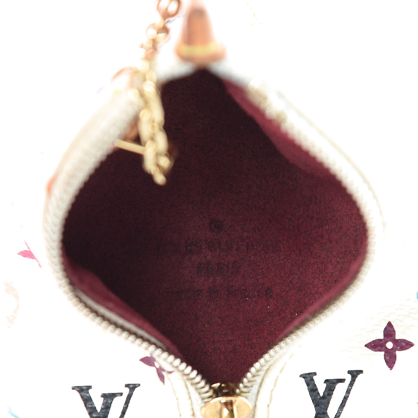 Monogram Multicolor Berlingot Coin Purse White