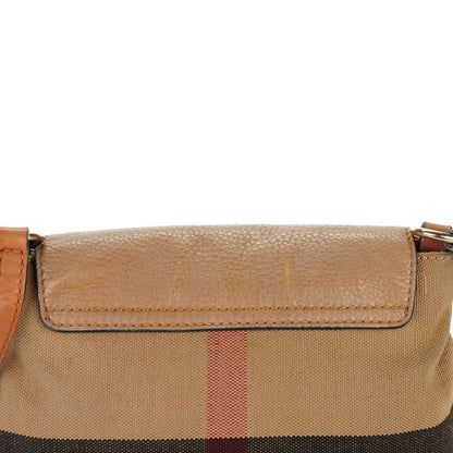 Burberry Mega Check Grainy Calfskin Small Gowan Messenger Bag Saddle Brown 12 of 19