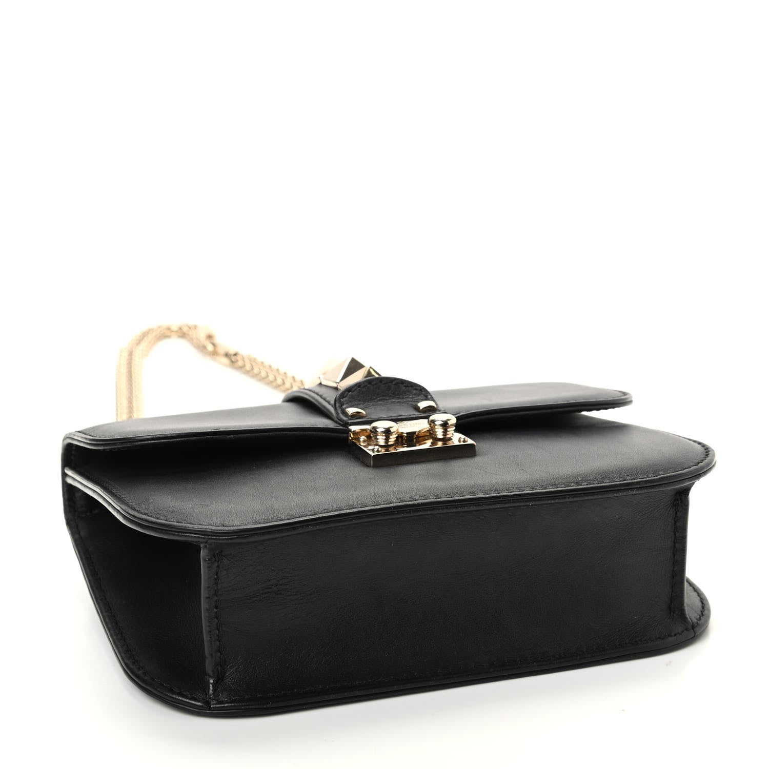 Valentino Garavani Vitello Small Glam Lock Rockstud Flap Black 4 of 8