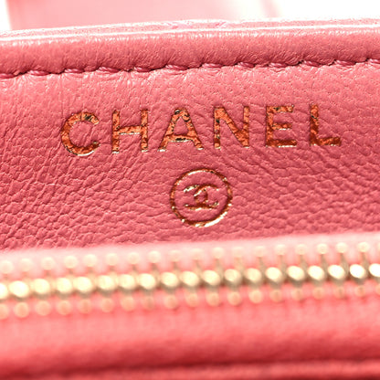 Chanel Lambskin Quilted Valentine Charms Mini Phone Holder Crossbody Pink 7 of 12