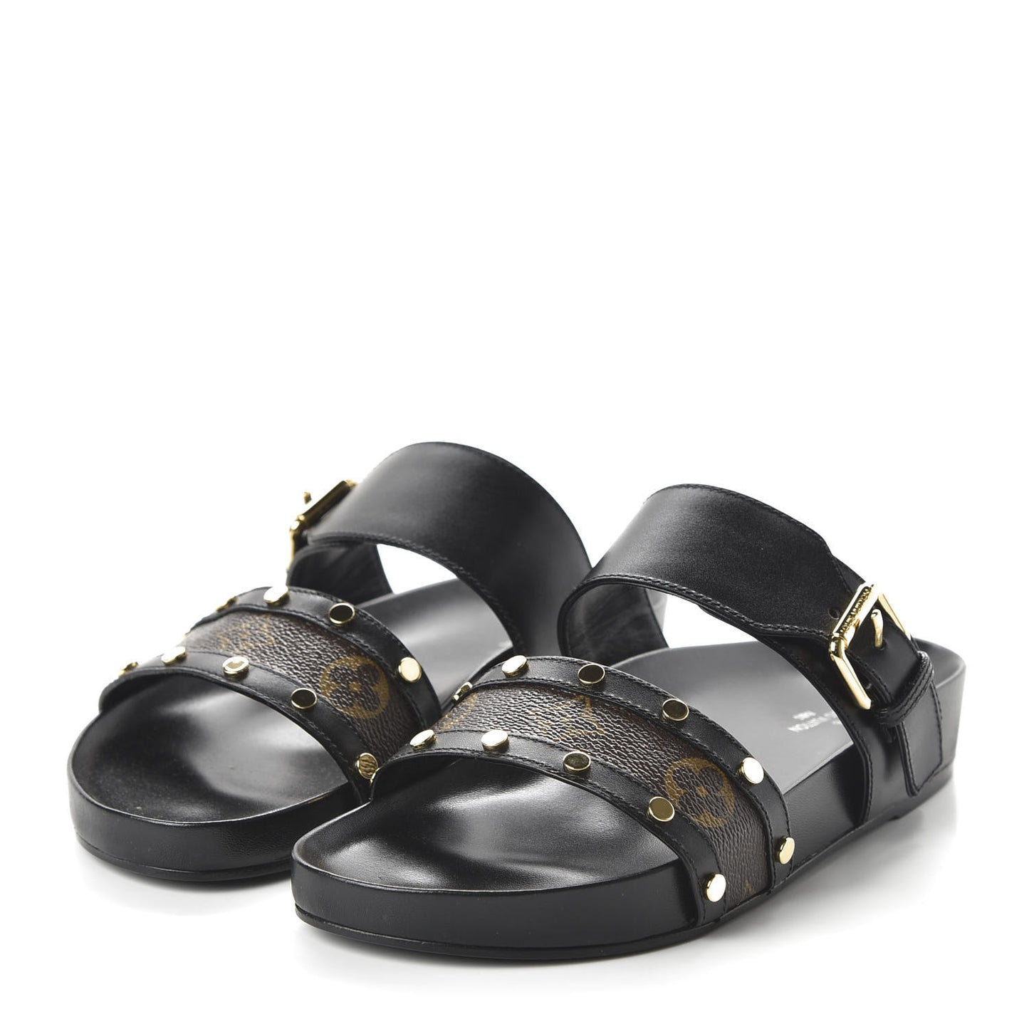 Bom Dia Flat Mule Sandals 36 Black