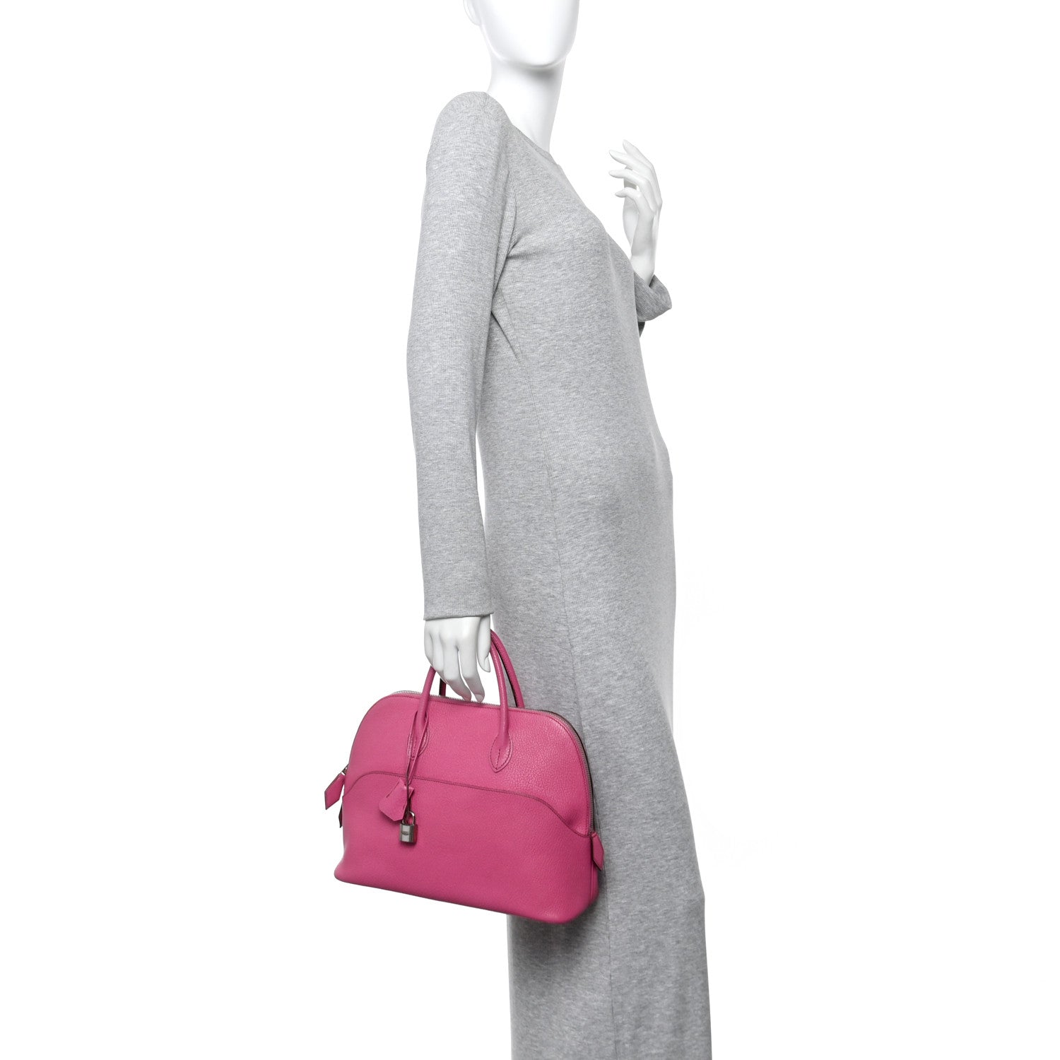 Hermes Chevre de Coromandel Bolide 1923 31 Fuchsia 2 of 11