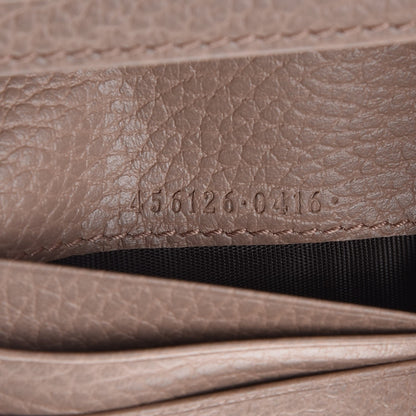 Gucci Pebbled Calfskin GG Marmont Card Case Porcelain Rose 7 of 8