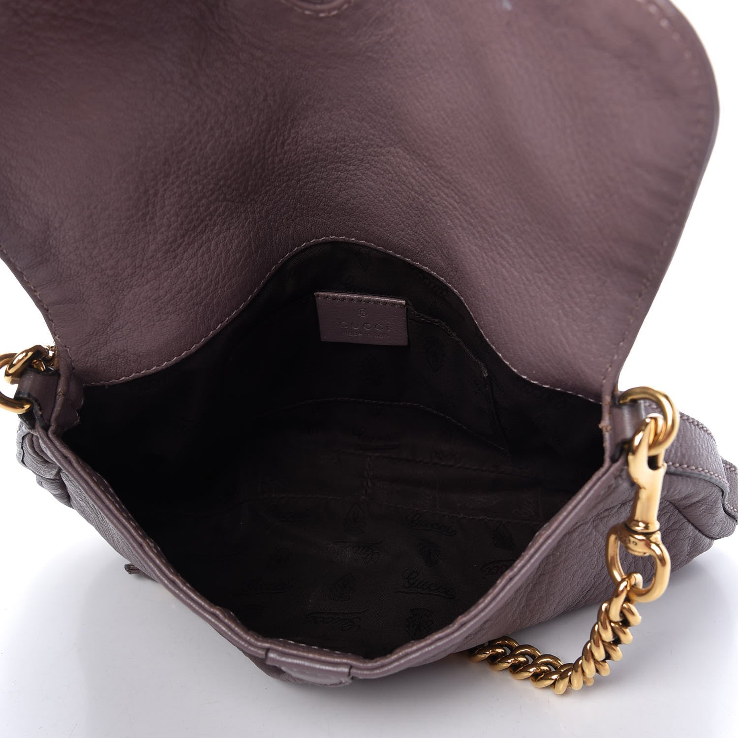 Gucci Calfskin Bamboo Croisette Evening Bag Mauve 5 of 10