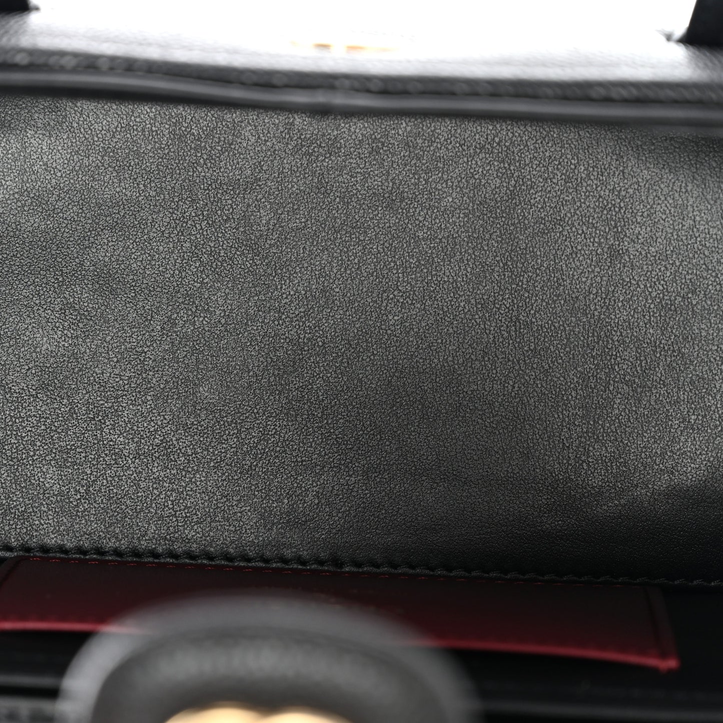 Shiny Caviar Preppy Coco Long Vanity With Strap Black