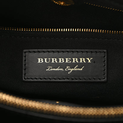 Burberry Smooth Calfskin Riveted Medium Banner Tote Black 6 of 11